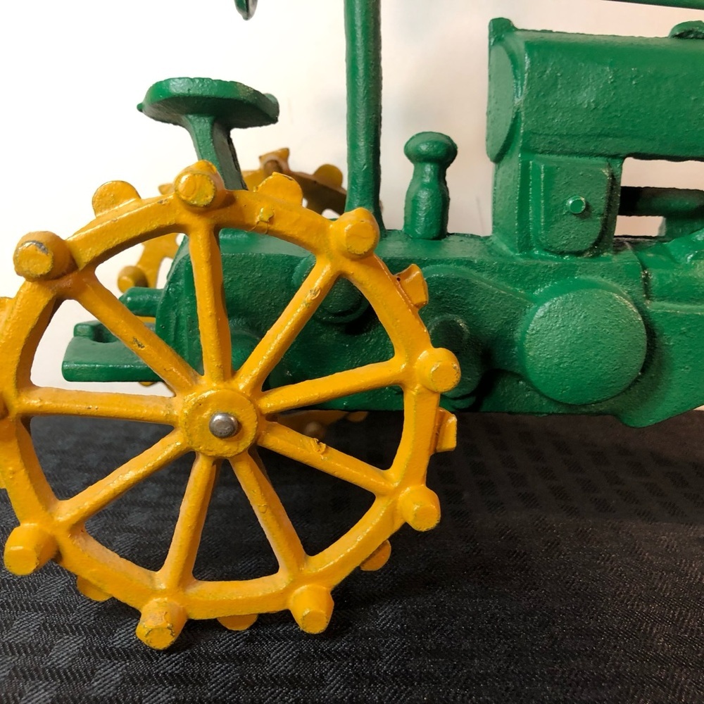 12” long Die cast Green and Yellow Toy Tractor Big!! - Picture 2 of 14